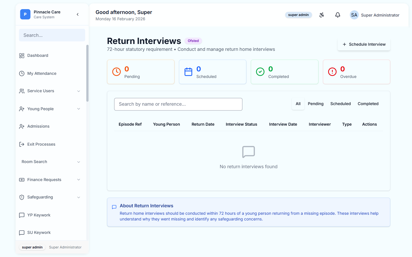 Return Interviews