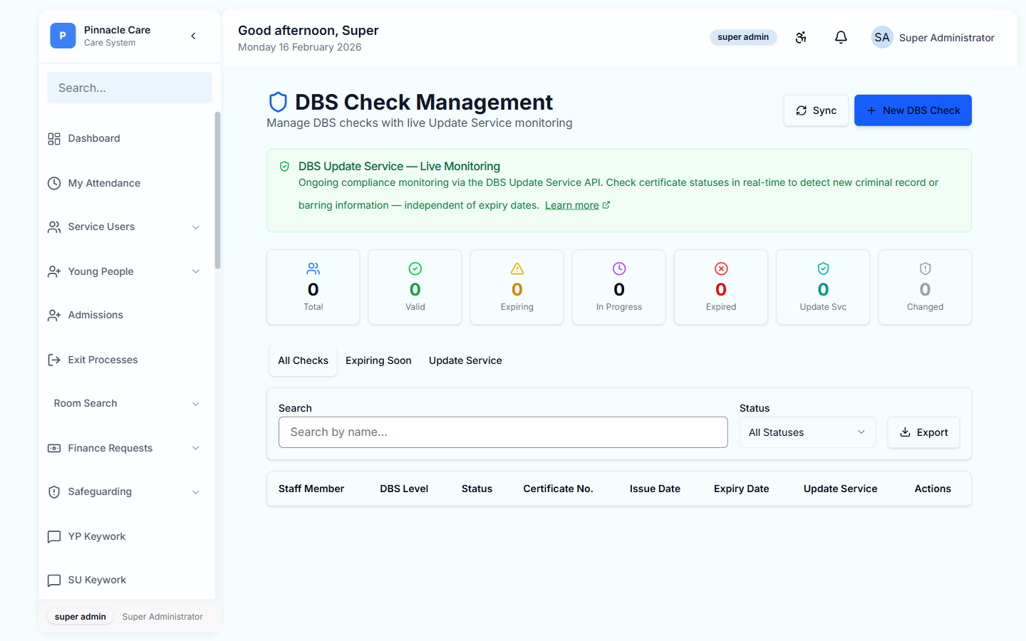 DBS Monitoring